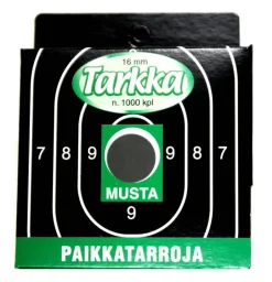 Metsästystarvikkeet*Tarkka Paikkatarra 16 mm musta