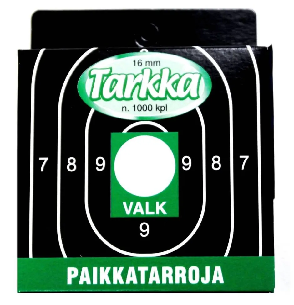 Metsästystarvikkeet*Tarkka Paikkatarra 16 mm valkoinen