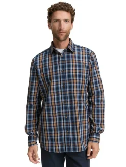Tom Tailor Kauluspaidat*paita 1047324 38477 Navy blue shades check