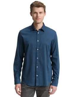 Tom Tailor Kauluspaidat*paita 1047319 38449 Navy teal structure