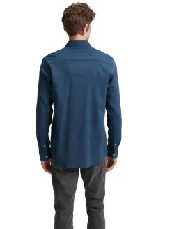Tom Tailor Kauluspaidat*paita 1047319 38449 Navy teal structure