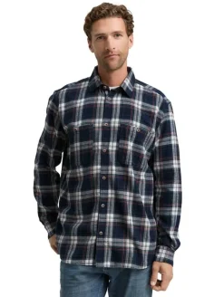 Tom Tailor Kauluspaidat*paita 1047337 Modern fit Navy multicolor check
