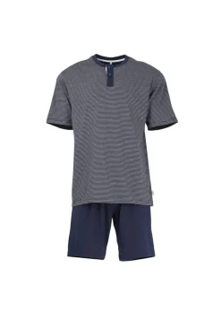Tom Tailor Yöasut*shortsipyjama 070907-5607 0632 Blue-dark-horizontal stripes