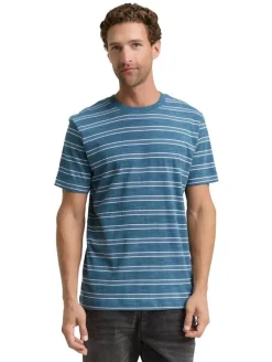 Tom Tailor T-Paidat*t-paita 1047810 38630 Real teal dyed stripe
