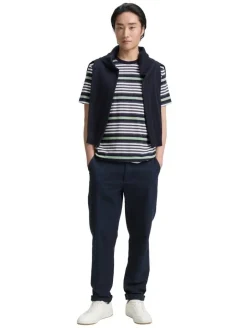 Tom Tailor T-Paidat*T-paita 1047777 Regular fit 38625 Navy multicolor melange stripe