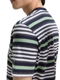 Tom Tailor T-Paidat*T-paita 1047777 Regular fit 38625 Navy multicolor melange stripe