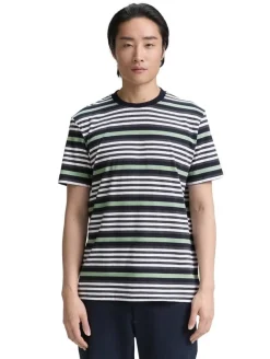 Tom Tailor T-Paidat*T-paita 1047777 Regular fit 38625 Navy multicolor melange stripe