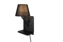 Trio Lighting Sisustusvalaisimet*Comfort seinävalaisin E14 mattamusta latausase