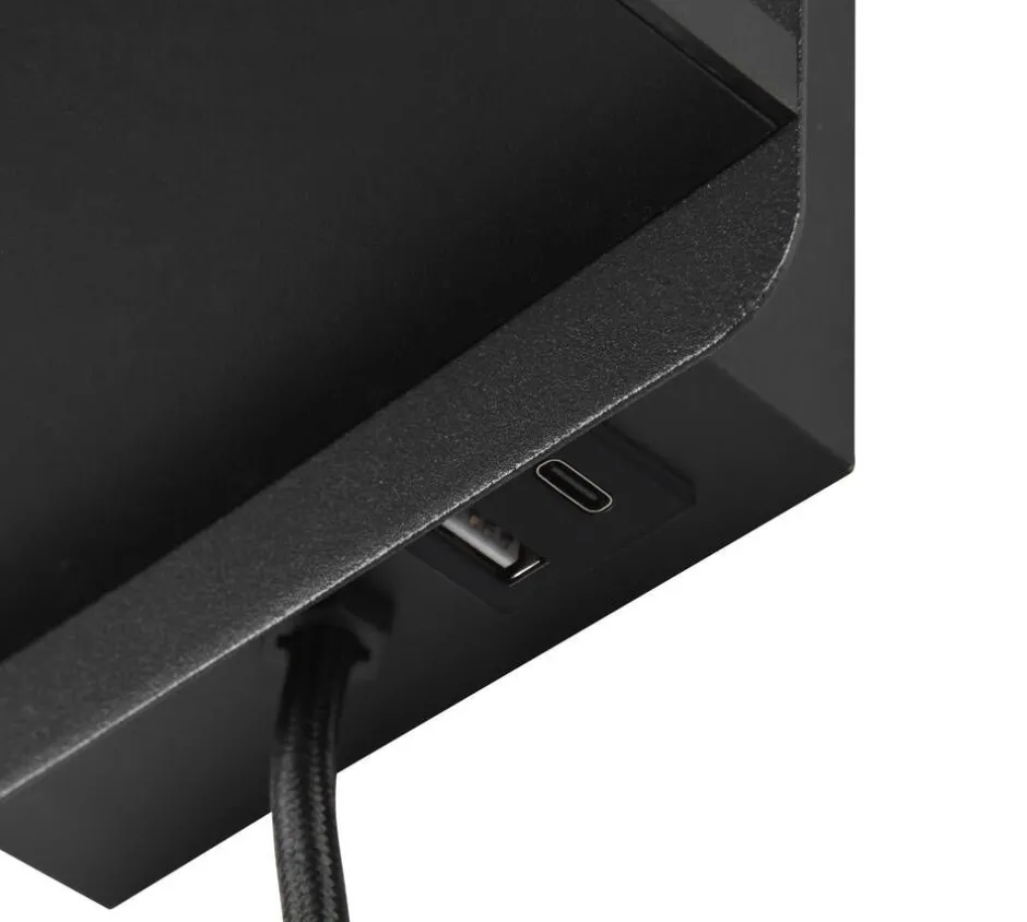 Trio Lighting Sisustusvalaisimet*Comfort seinävalaisin E14 mattamusta latausase