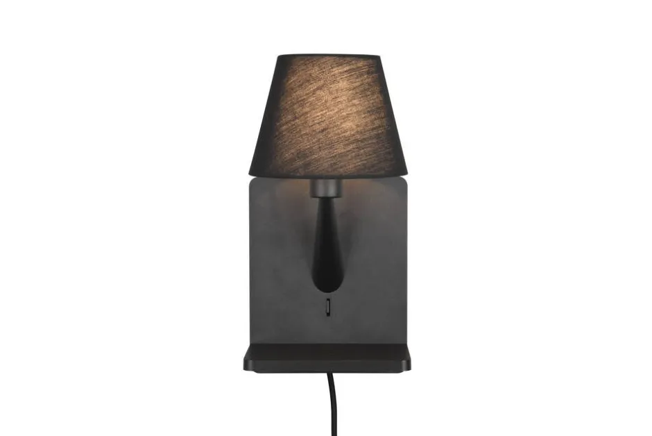 Trio Lighting Sisustusvalaisimet*Comfort seinävalaisin E14 mattamusta latausase