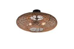 Trio Lighting Sisustusvalaisimet*kattovalaisin Hedda 2xE27 mattamusta/sisal