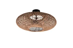 Trio Lighting Sisustusvalaisimet*kattovalaisin Hedda 2xE27 mattamusta/sisal