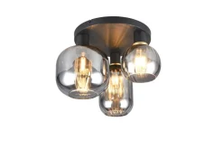 Trio Lighting Sisustusvalaisimet*kattovalaisin Diva 3-os E27 mattamusta/kromatt