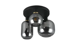 Trio Lighting Sisustusvalaisimet*kattovalaisin Diva 3-os E27 mattamusta/kromatt