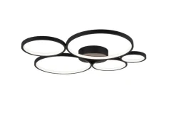 Trio Lighting Sisustusvalaisimet*kattovalaisin Rondo LED 5-os mattamusta