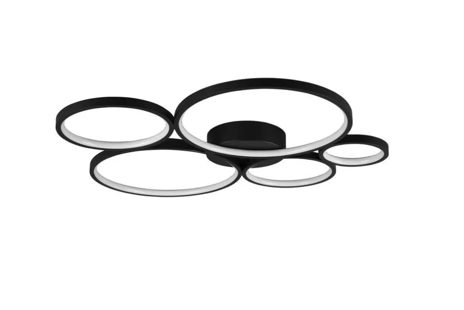 Trio Lighting Sisustusvalaisimet*kattovalaisin Rondo LED 5-os mattamusta