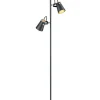 Trio Lighting Sisustusvalaisimet*lattiavalaisin Edward 3xE14 mattamusta/kulta