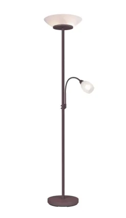 Trio Lighting Sisustusvalaisimet*lattiavalaisin Gerry E27+E14 rustiikki