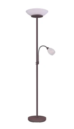 Trio Lighting Sisustusvalaisimet*lattiavalaisin Gerry E27+E14 rustiikki
