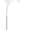 Trio Lighting Sisustusvalaisimet*lattiavalaisin kaari Tommy 5-os E14 harjattu t