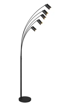 Trio Lighting Sisustusvalaisimet*lattiavalaisin Marley 5-os GU10 mattamusta