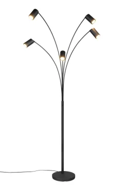 Trio Lighting Sisustusvalaisimet*lattiavalaisin Marley 5-os GU10 mattamusta