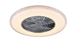 Trio Lighting Sisustusvalaisimet*LED kattotuuletin Harstad kromi starlight