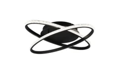Trio Lighting Sisustusvalaisimet*LED kattovalaisin Lane mattamusta/kristalliefe