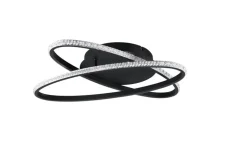 Trio Lighting Sisustusvalaisimet*LED kattovalaisin Lane mattamusta/kristalliefe