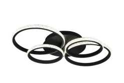 Trio Lighting Sisustusvalaisimet*LED kattovalaisin Cires mattamusta/kristallief