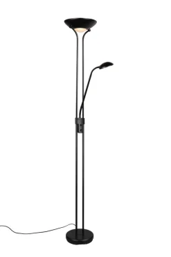 Trio Lighting Sisustusvalaisimet*LED lattiavalaisin Spock mattamusta