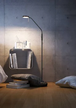 Trio Lighting Sisustusvalaisimet*LED lattiavalaisin Monza mattamusta