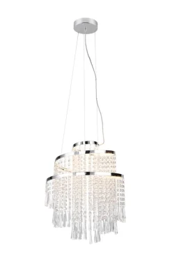 Trio Lighting Sisustusvalaisimet*LED riippuvalaisin Pomp 38 cm kromi/kirkas
