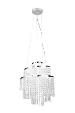 Trio Lighting Sisustusvalaisimet*LED riippuvalaisin Pomp 38 cm kromi/kirkas
