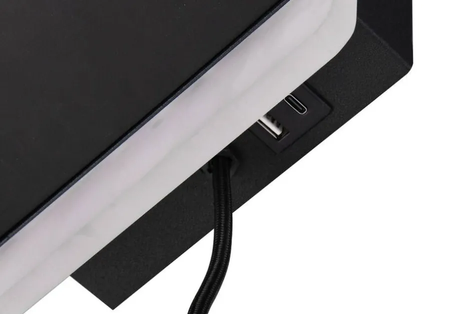 Trio Lighting Sisustusvalaisimet*LED seinävalaisin Fairfield mattamusta latausa
