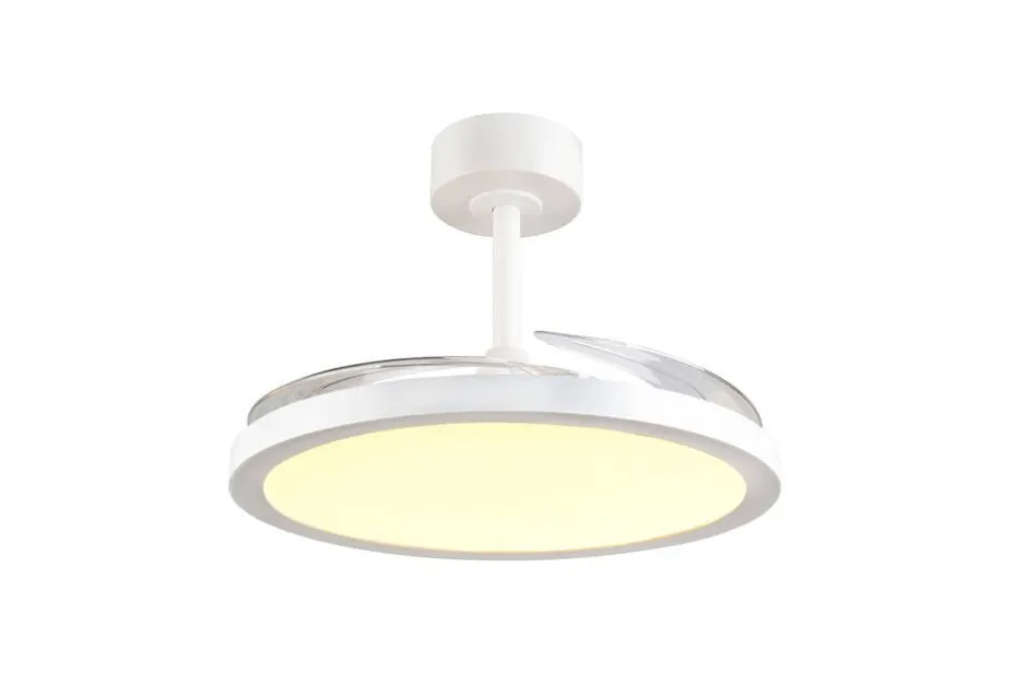 Trio Lighting Sisustusvalaisimet*LED tuuletinkattovalaisin Kasfjord mattavalkoi