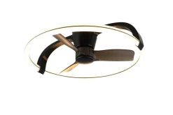 Trio Lighting Sisustusvalaisimet*LED tuuletinkattovalaisin Stockholm mattamusta