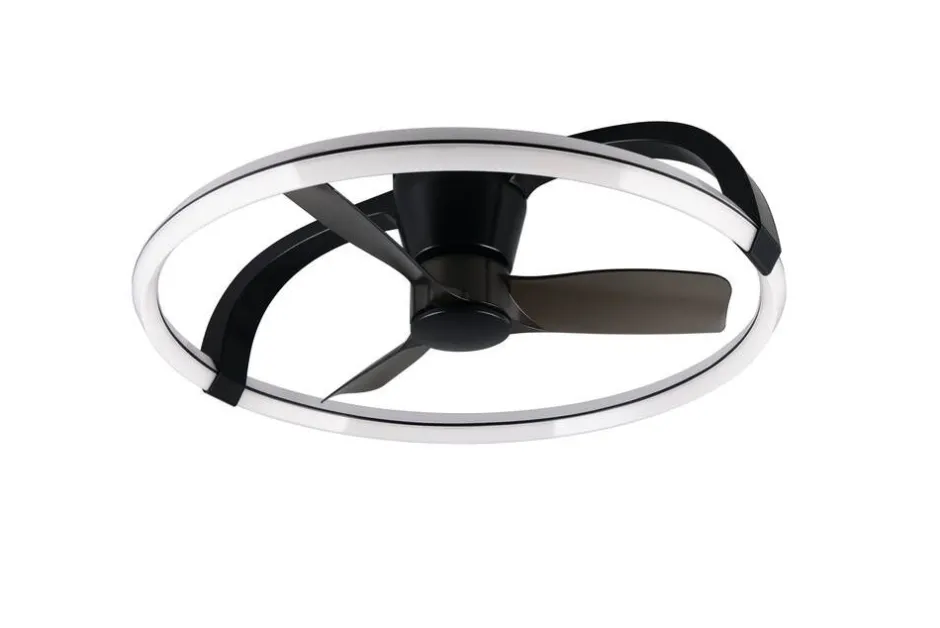 Trio Lighting Sisustusvalaisimet*LED tuuletinkattovalaisin Stockholm mattamusta