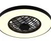 Trio Lighting Sisustusvalaisimet*LED tuuletinkattovalaisin Linköping musta RGB
