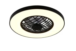 Trio Lighting Sisustusvalaisimet*LED tuuletinkattovalaisin Linköping musta RGB