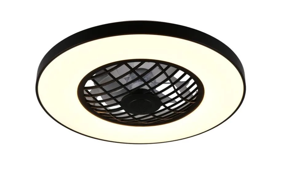 Trio Lighting Sisustusvalaisimet*LED tuuletinkattovalaisin Linköping musta RGB