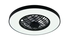 Trio Lighting Sisustusvalaisimet*LED tuuletinkattovalaisin Linköping musta RGB