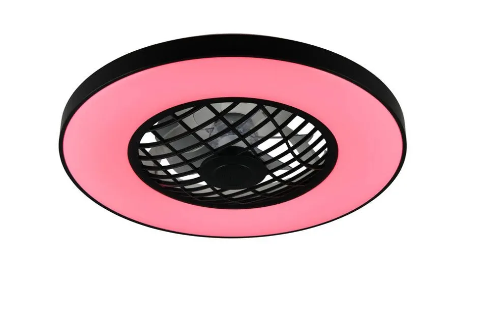 Trio Lighting Sisustusvalaisimet*LED tuuletinkattovalaisin Linköping musta RGB