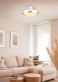 Trio Lighting Sisustusvalaisimet*LED tuuletinkattovalaisin Lindberg titaani sta