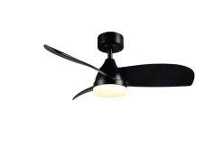 Trio Lighting Sisustusvalaisimet*LED tuuletinkattovalaisin Helsinki mattamusta