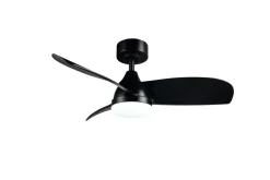 Trio Lighting Sisustusvalaisimet*LED tuuletinkattovalaisin Helsinki mattamusta
