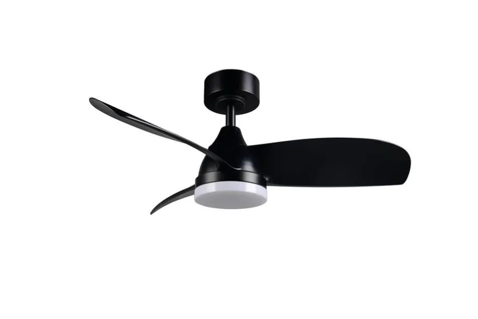 Trio Lighting Sisustusvalaisimet*LED tuuletinkattovalaisin Helsinki mattamusta