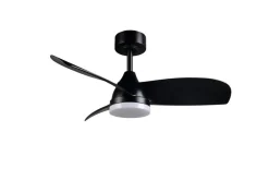Trio Lighting Sisustusvalaisimet*LED tuuletinkattovalaisin Helsinki mattamusta