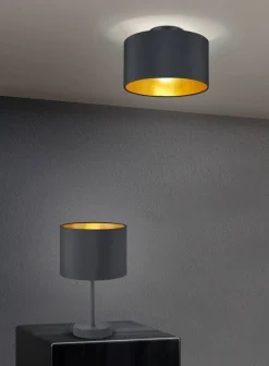 Trio Lighting Sisustusvalaisimet*pöytävalaisin Hostel E27 mattamusta/kulta