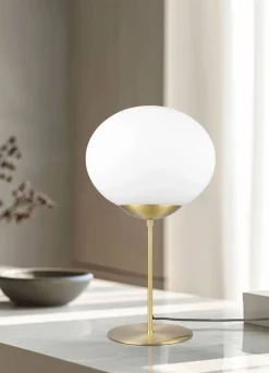 Trio Lighting Sisustusvalaisimet*pöytävalaisin Fomento E27 mattamessinki/valkoi